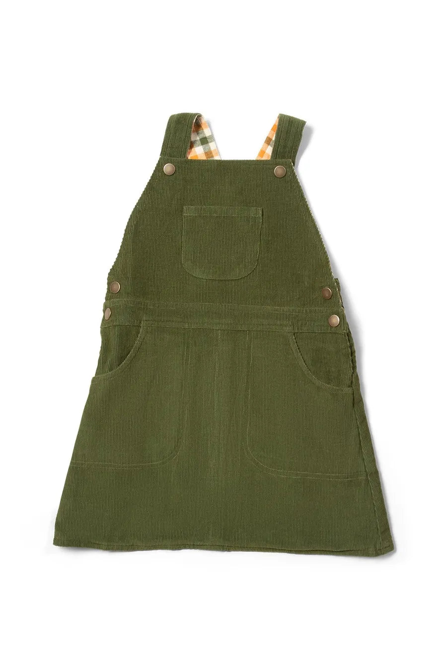 Classic Chive Reversible Pinafore  Dress Little Green Radicals