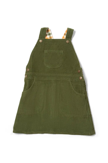 Classic Chive Reversible Pinafore  Dress Little Green Radicals