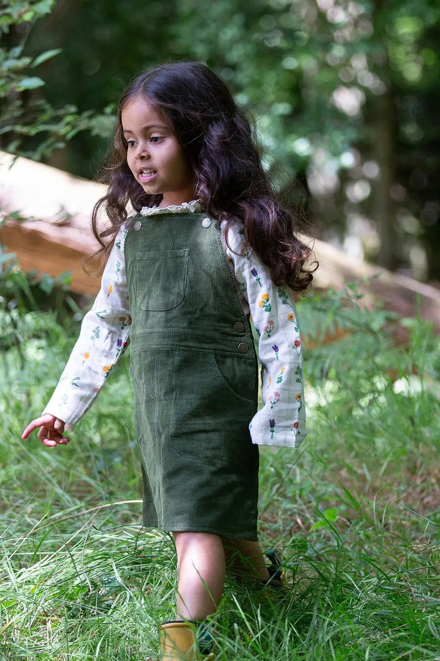 Classic Chive Reversible Pinafore  Dress Little Green Radicals