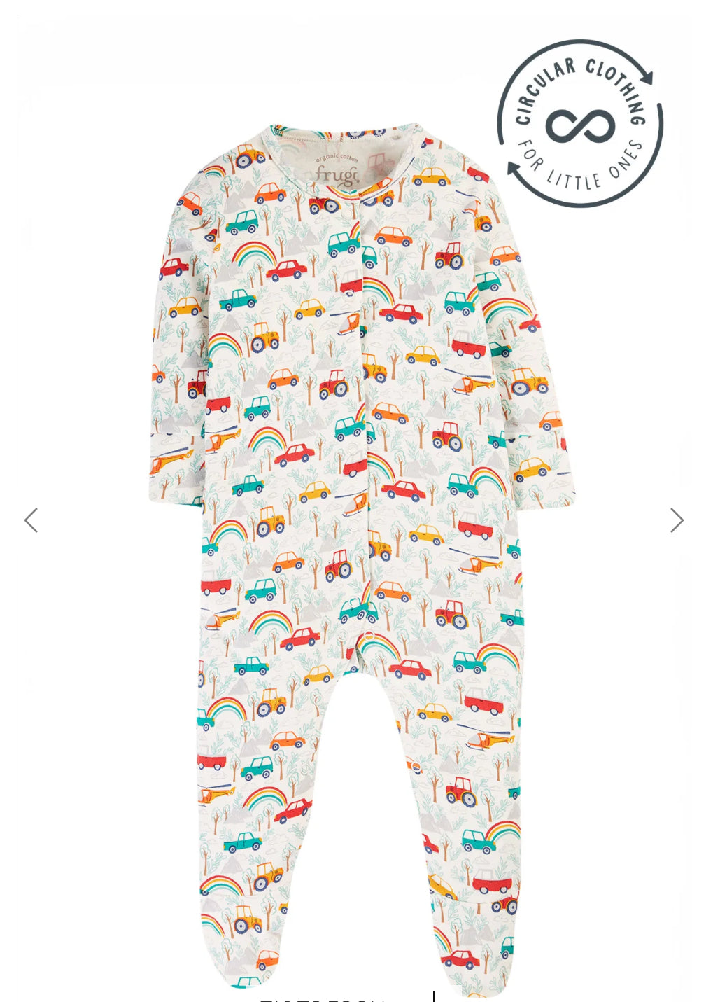 Frugi Lovely Babygrow Sleepsuit  Let’s Go Print