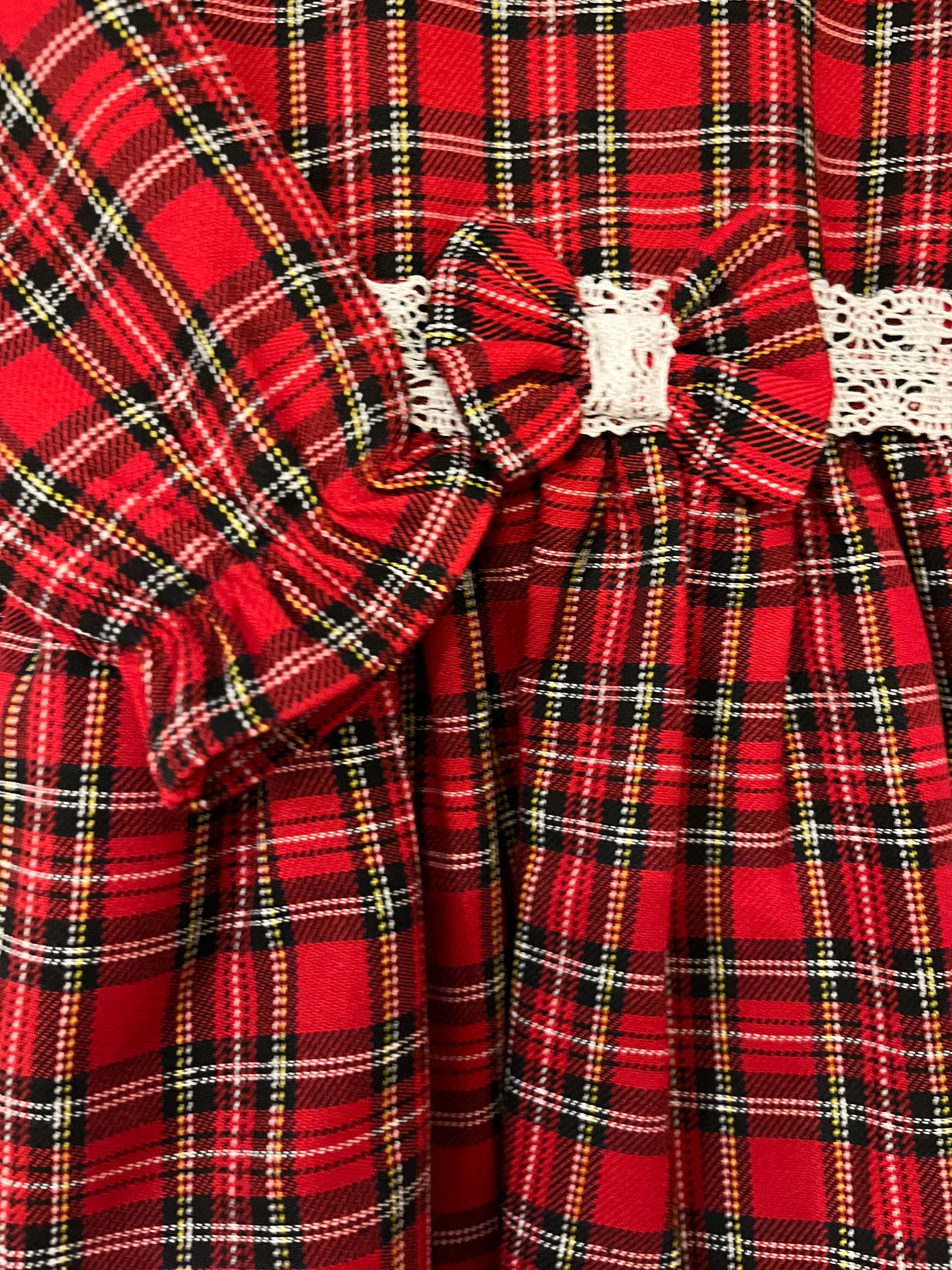 Traditional Red Tartan Dress from  Little Nosh