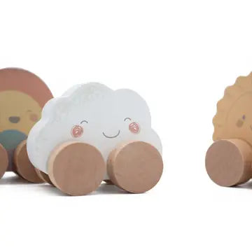 Jumini Mini Push Along Friend Set Wooden Toy
