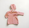 Baby Rose Pink Knitted Pram Coat & Bonnet  Little Nosh