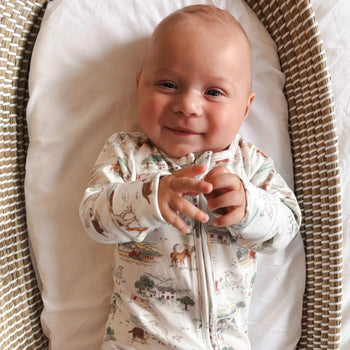 Farm Print  Zip up Sleepsuit Fox & Lottie