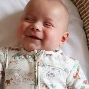 Farm Print  Zip up Sleepsuit Fox & Lottie