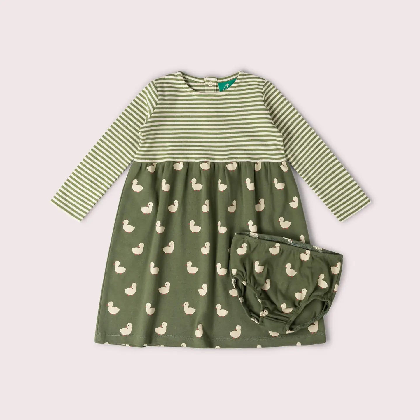Olive Ducks Easy Peasy Long Sleeve Dress Little Green Radicals