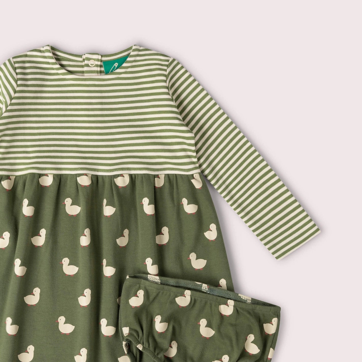 Olive Ducks Easy Peasy Long Sleeve Dress Little Green Radicals