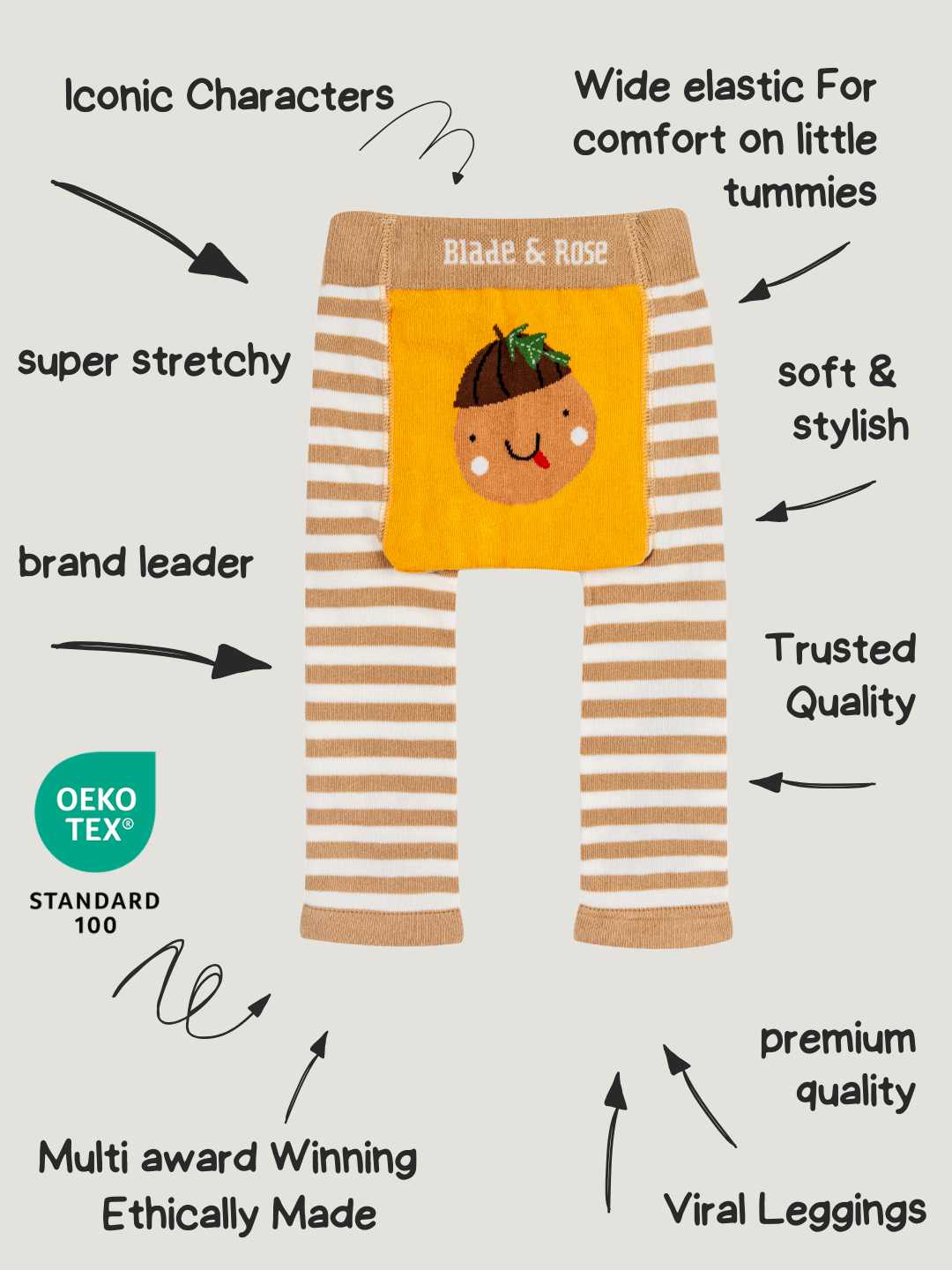 Rusty the Acorn Leggings Blade & Rose