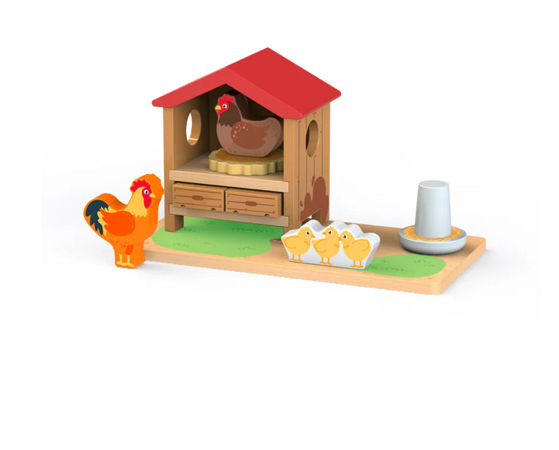 Chicken Coop Wooden Set Jumini