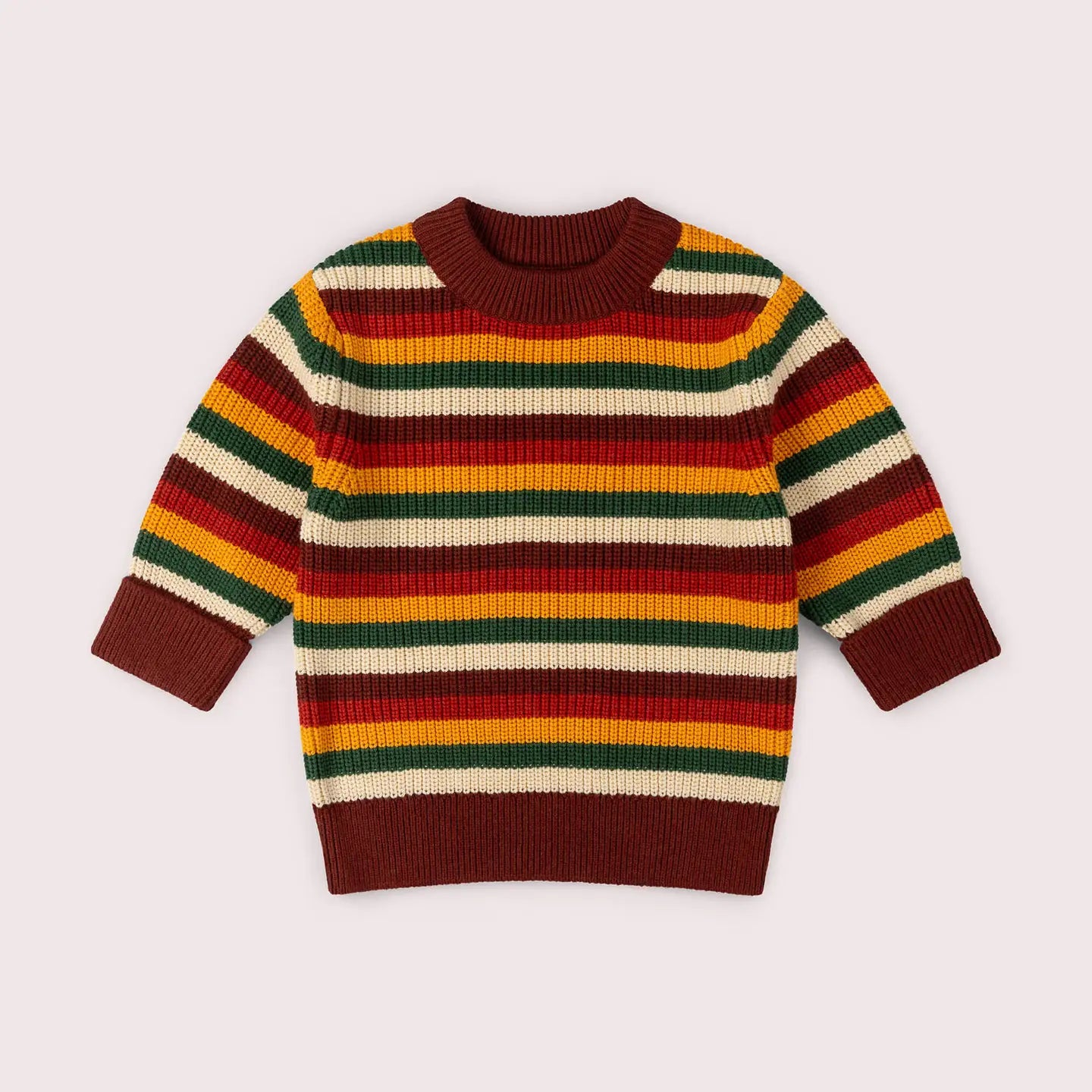 Hazel Rainbow Waffle Knitted Jumper Little Green Radicals