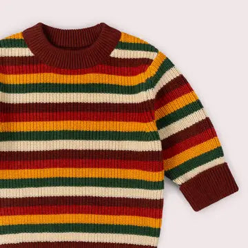 Hazel Rainbow Waffle Knitted Jumper Little Green Radicals