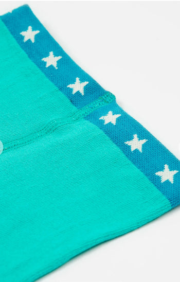 SALE Frugi Norah Tights Pacific Aqua Stars