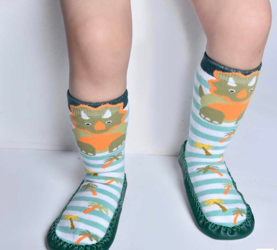 Dinosaur Moccasin Slippers