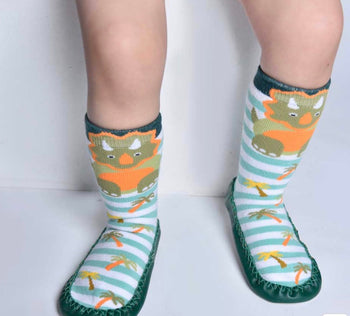 Dinosaur Moccasin Slippers