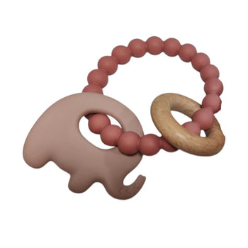 Elephant Teething Ring Jumini Pink Haze