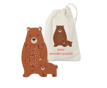 Wooden Bear Jigsaw Puzzle Wooden Toy Orange Tree