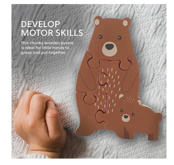 Wooden Bear Jigsaw Puzzle Wooden Toy Orange Tree