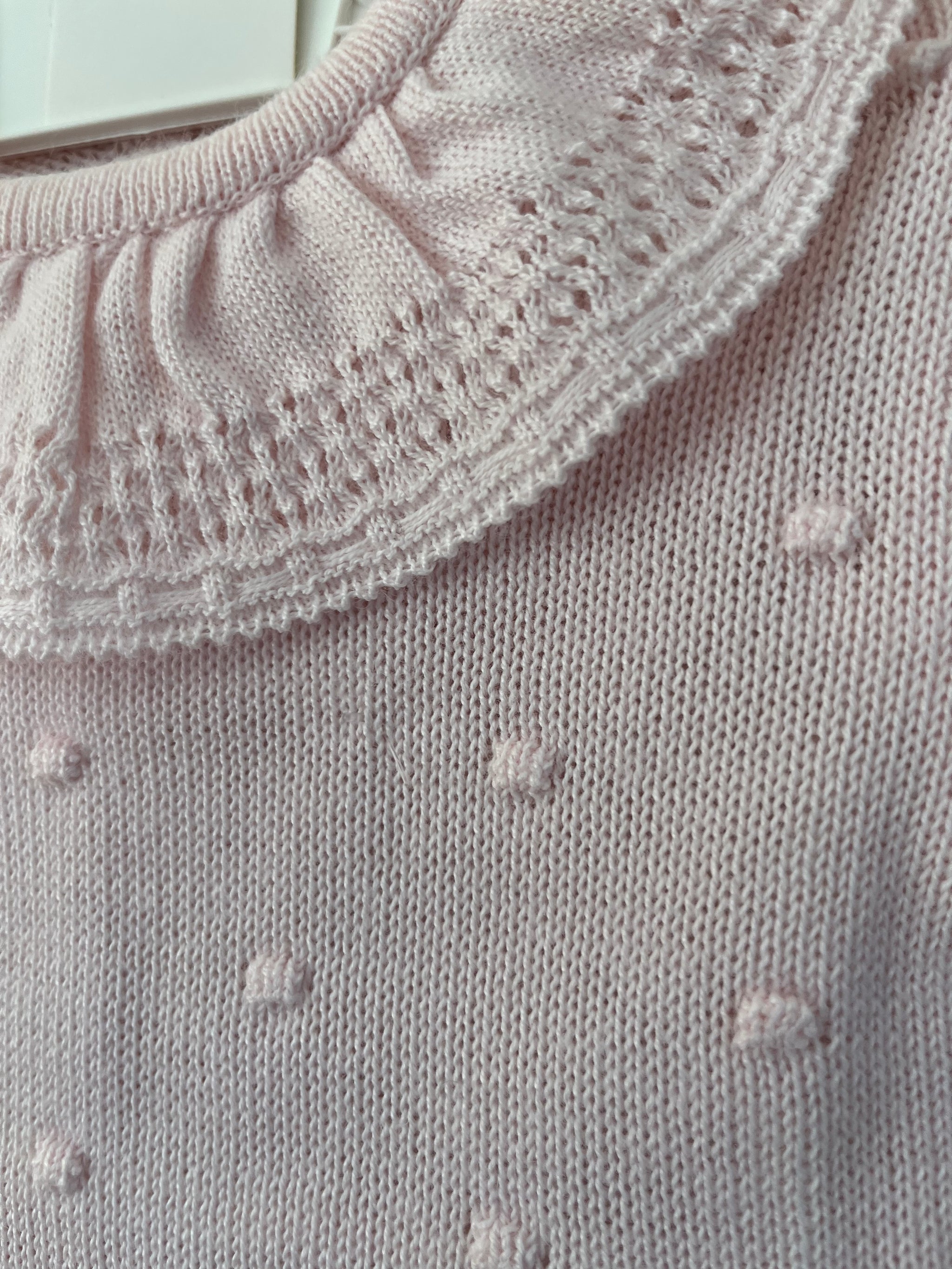 Baby Pink Knitted Shortie Romper Outfit Little Nosh
