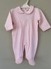 Baby Pink Embroidered All In One Babygrow Little Nosh