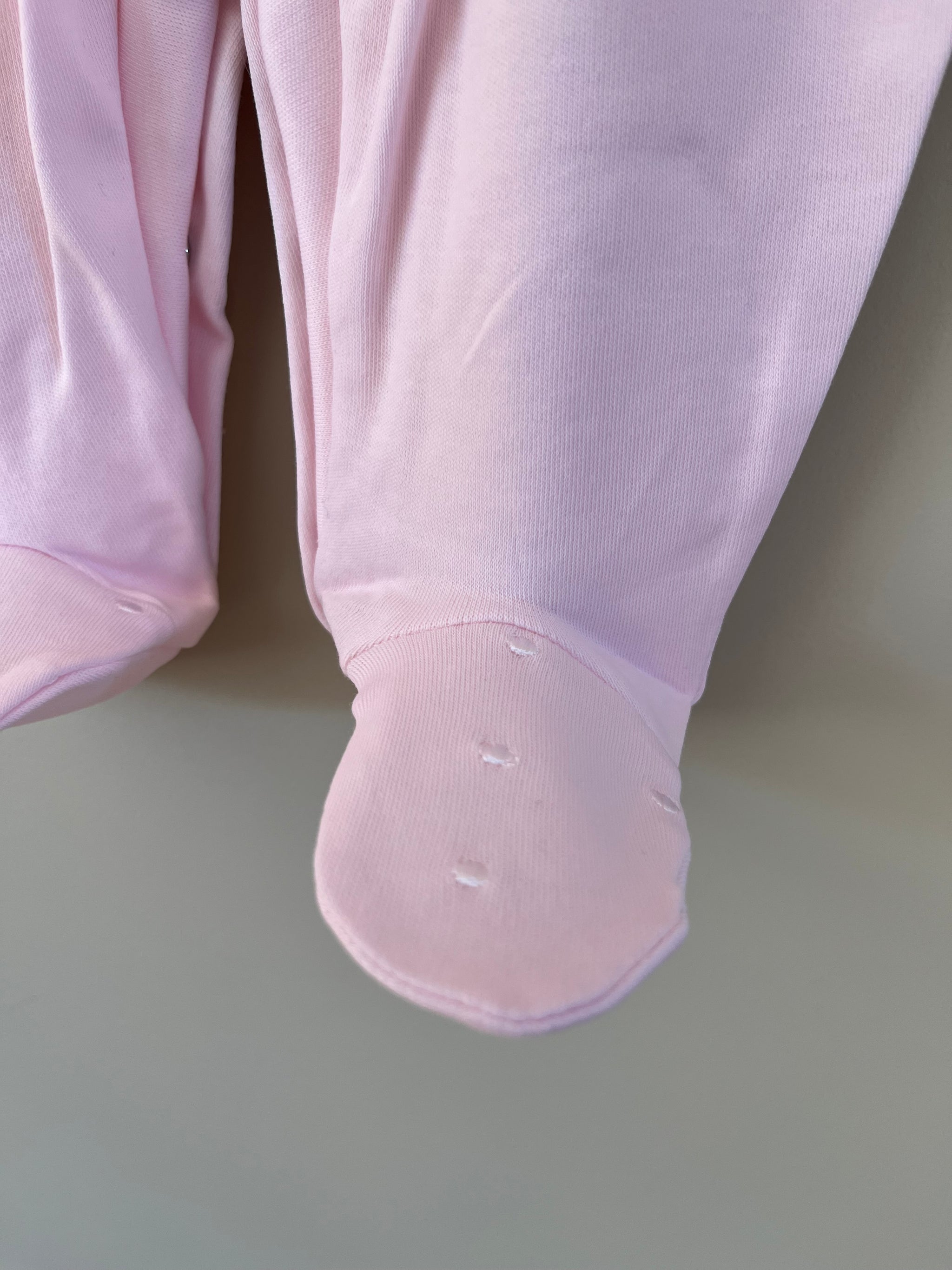 Baby Pink Embroidered All In One Babygrow Little Nosh