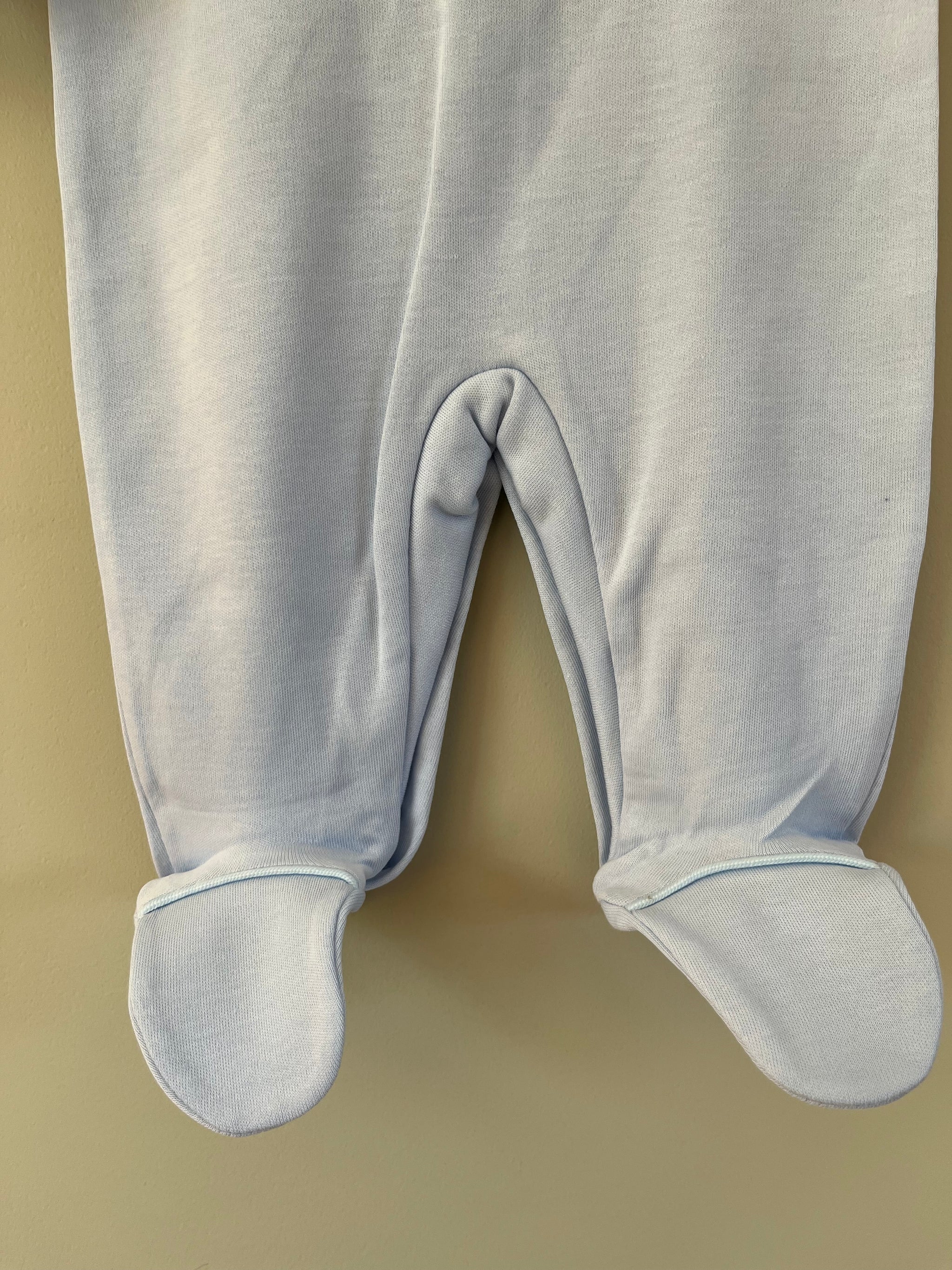 Baby Blue Embroidered All In One Babygrow Little Nosh
