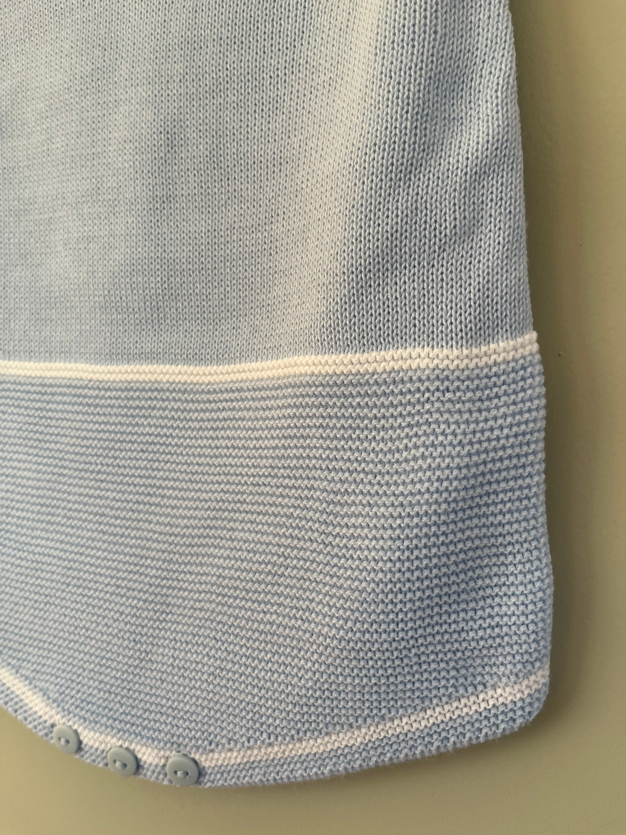 Baby Blue Knitted Romper Outfit Little Nosh