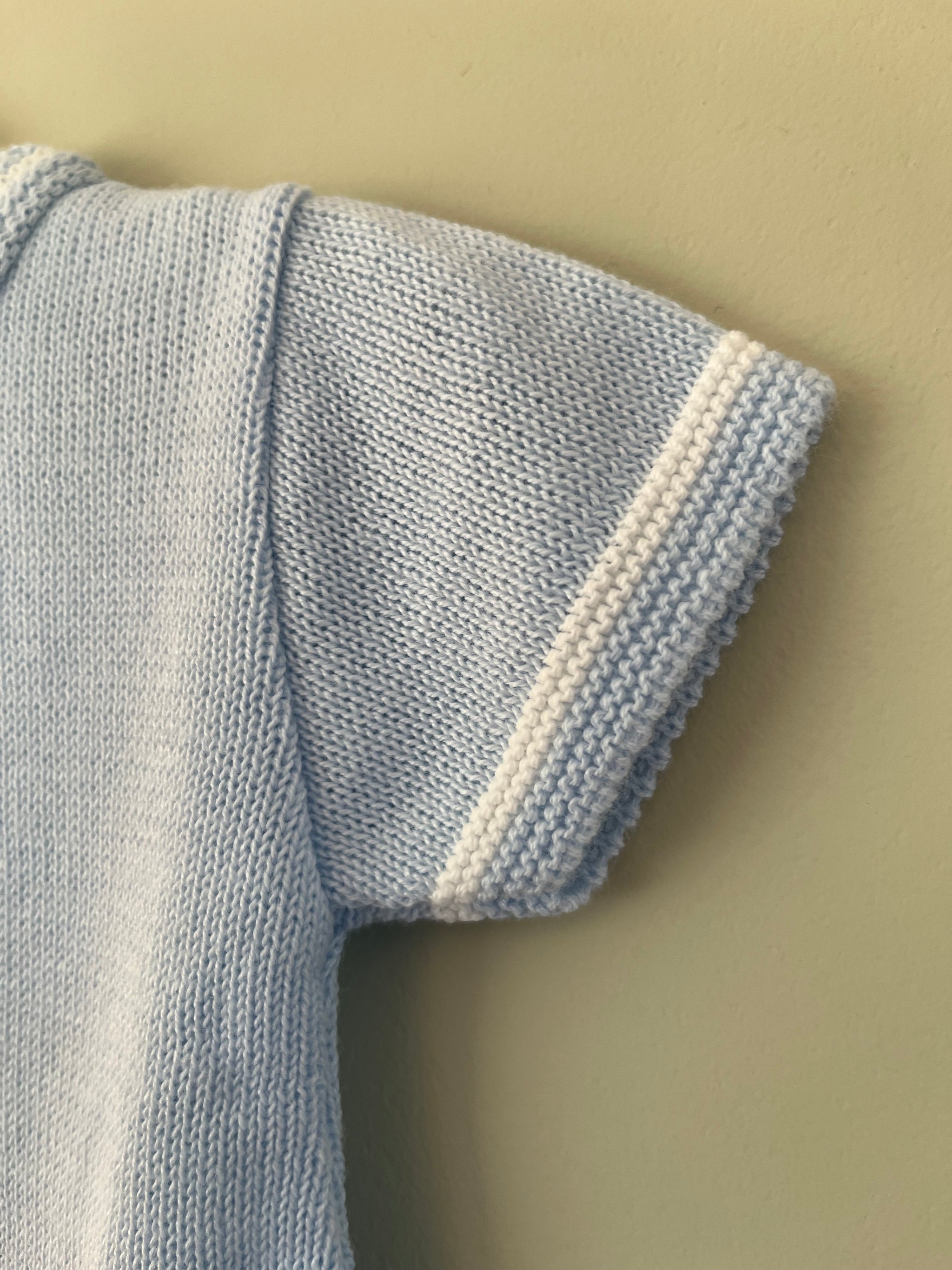 Baby Blue Knitted Romper Outfit Little Nosh