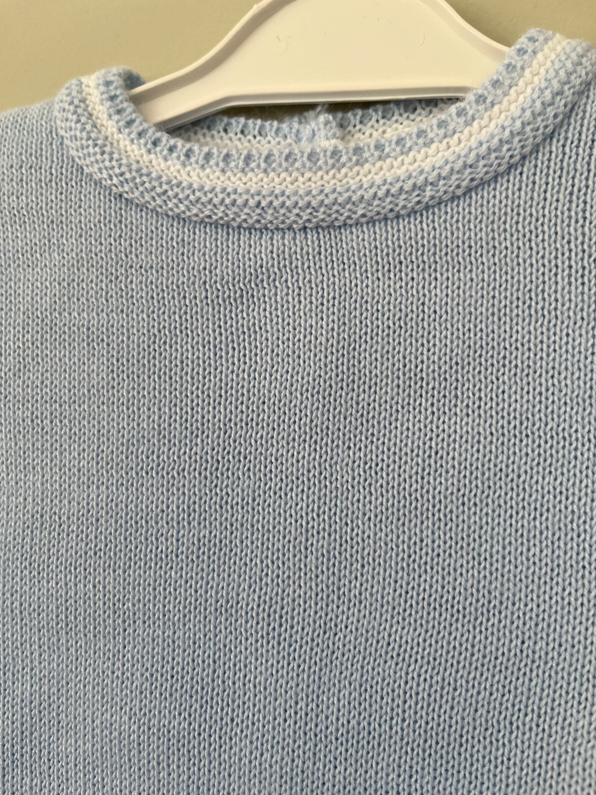 Baby Blue Knitted Romper Outfit Little Nosh