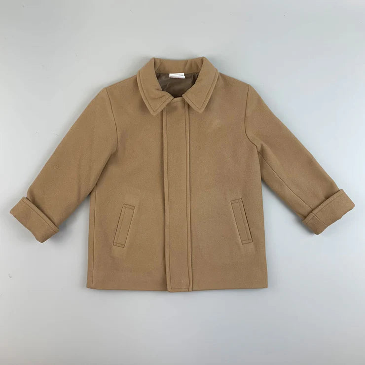 Beige Classic Winter Coat  Little Nosh