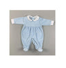 Baby Sleepsuit All In One Babygrow Blue Velour Little Nosh