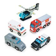 Tenderleaf Emergency Vehicles Play Set