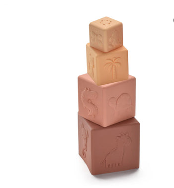 Safari Silicone Stacking Cubes Jumini