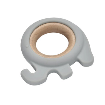 Elephant Wooden & Silicone Teething Ring Jumini