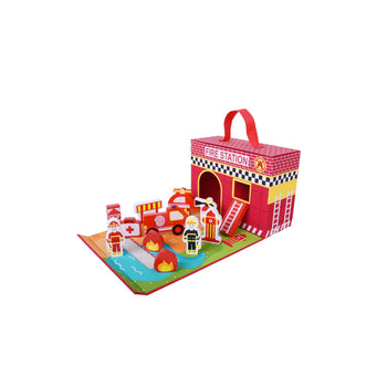Jumini Fold Away Fire Station Toy