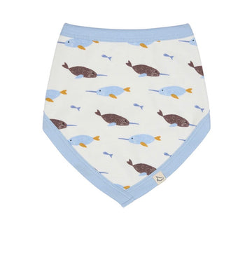 Narwhals Print Dribble Bib Pigeon Organic