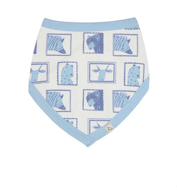 Portraits on White Print Dribble Bib Pigeon Organic