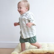 Pigeon Organics Baby Bloomer Shorts Green Muslin