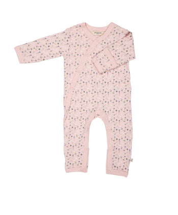 Pigeon Organics Pink Flower Print Kimono Romper