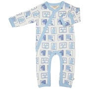 Pigeon Organics Portraits on White Print Kimono Romper