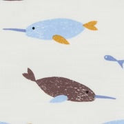 Pigeon Organic Narwhal Print Hooded Blanket