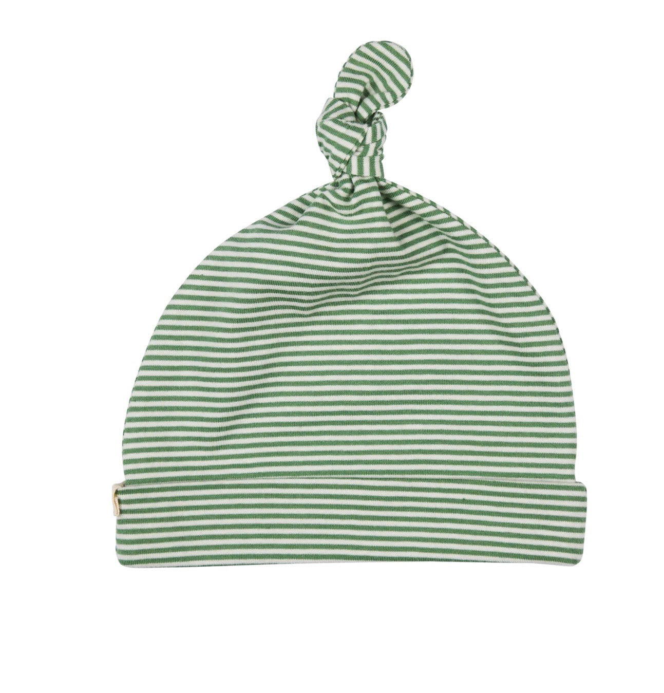 Green Finestripe Knotted Hat Pigeon Organic