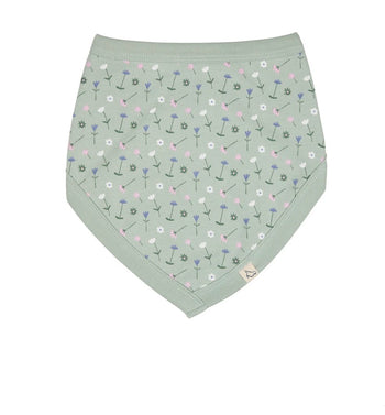 Ditsy Green Print Dribble Bib Pigeon Organic