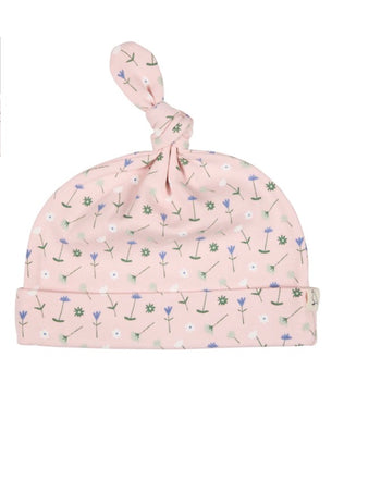 Pink Flower Knotted Hat Pigeon Organic