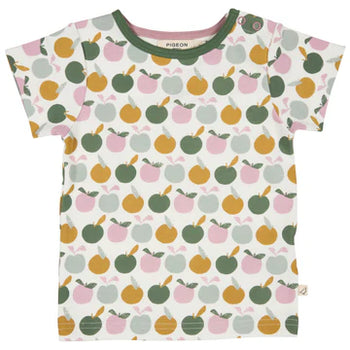 Pigeon Organics Apples Print Short sleeve T-Shirt