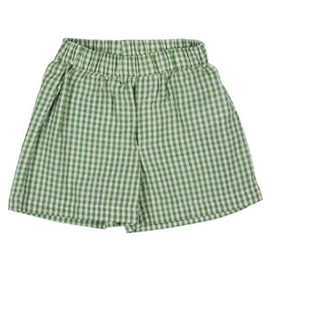 Pigeon Organics Green Check Summer Shorts