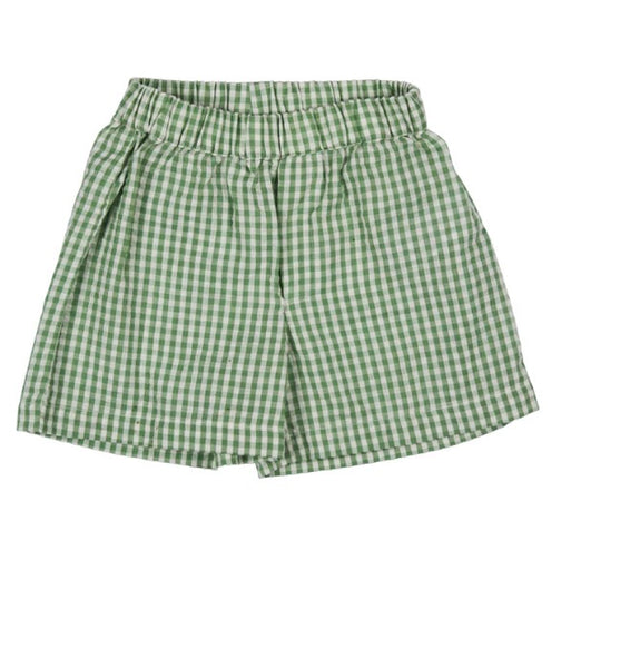 Pigeon Organics Green Check Summer Shorts