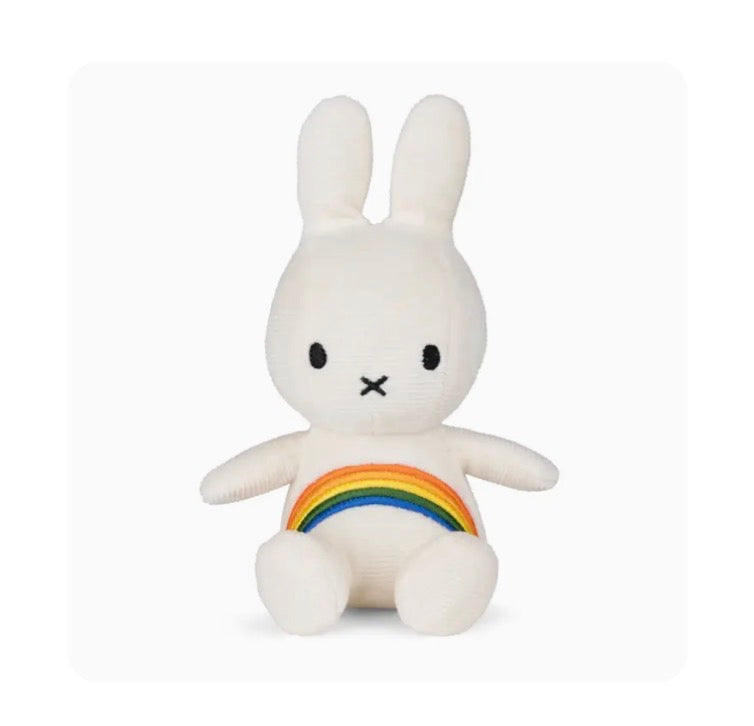 Miffy soft Corduroy Plush Rainbow 18cm Soft Toy