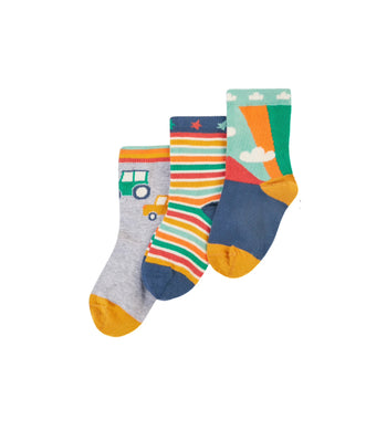 Frugi Little Socks Cars Multipack