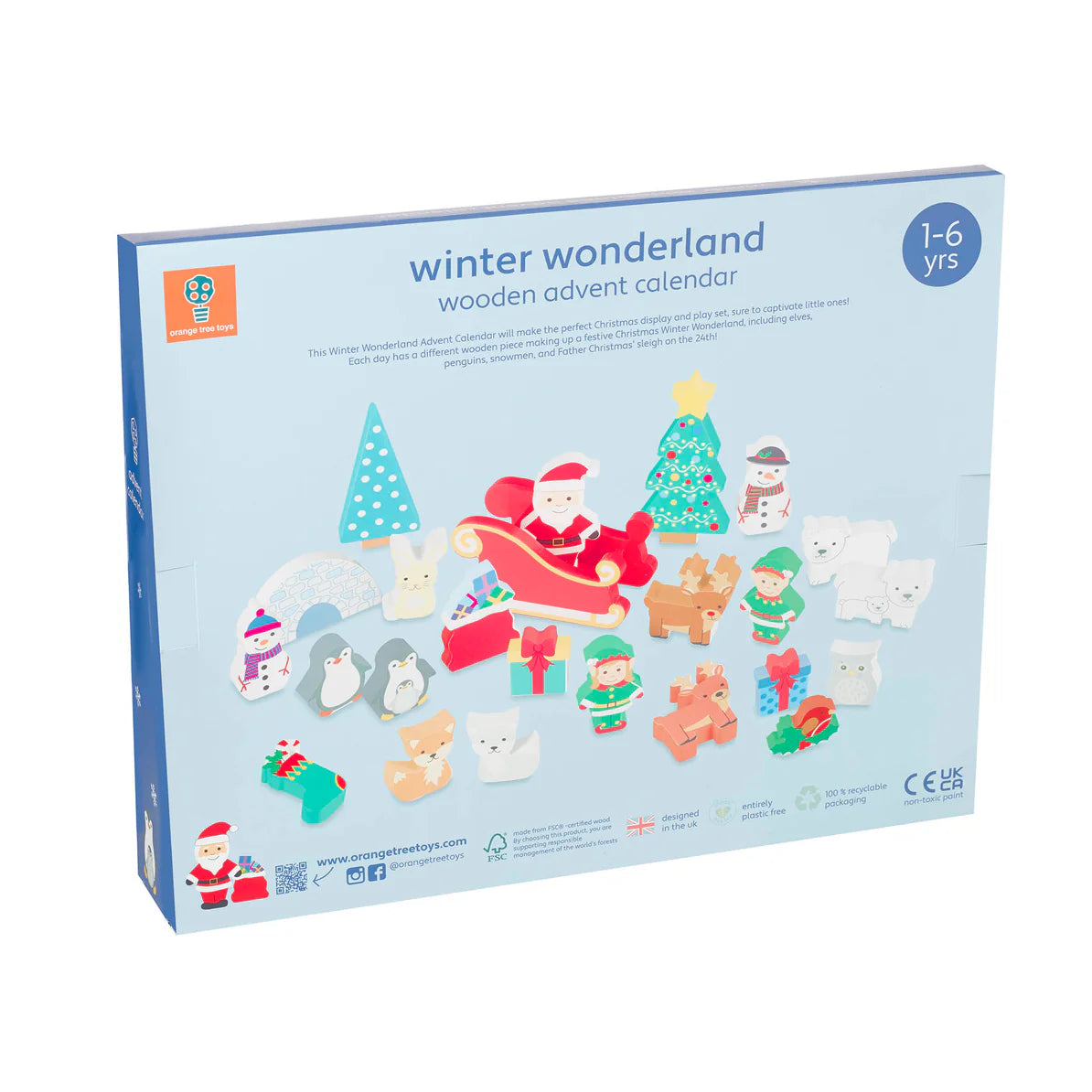 Winter Wonderland Advent Calendar Wooden Toy Orange Tree