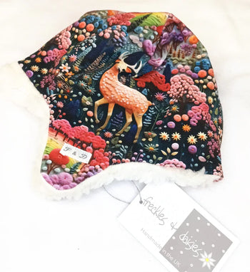 Freckles & Daisies Enchanted Forest  Print Trapper Hat